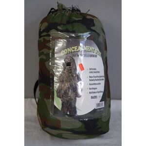 KFS Ghillie Suit M/L Brown Green Lightweight Concealment Hunting 3pc Mens New